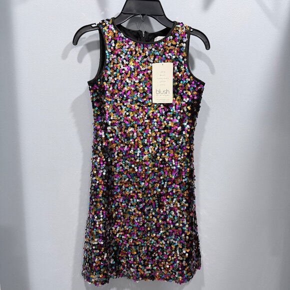 Blush by US Angels Multicolor Sequins Party Dress Eras Tour Taylor Swift Girls 8 - Picture 4 of 11